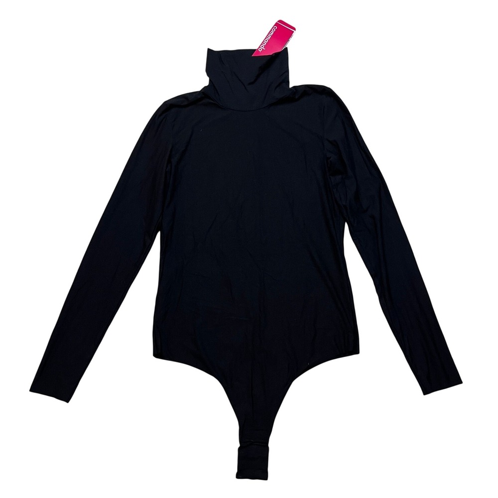 Commando Bodysuit Womens Medium Black Butter Turtleneck Long Sleeve Stretch